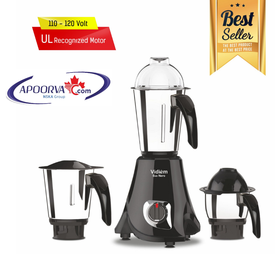Vidiem Eva Nero 650W/ 110V Mixer Grinder